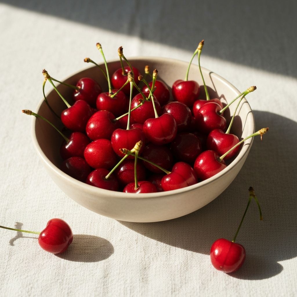 Fresh red cherries