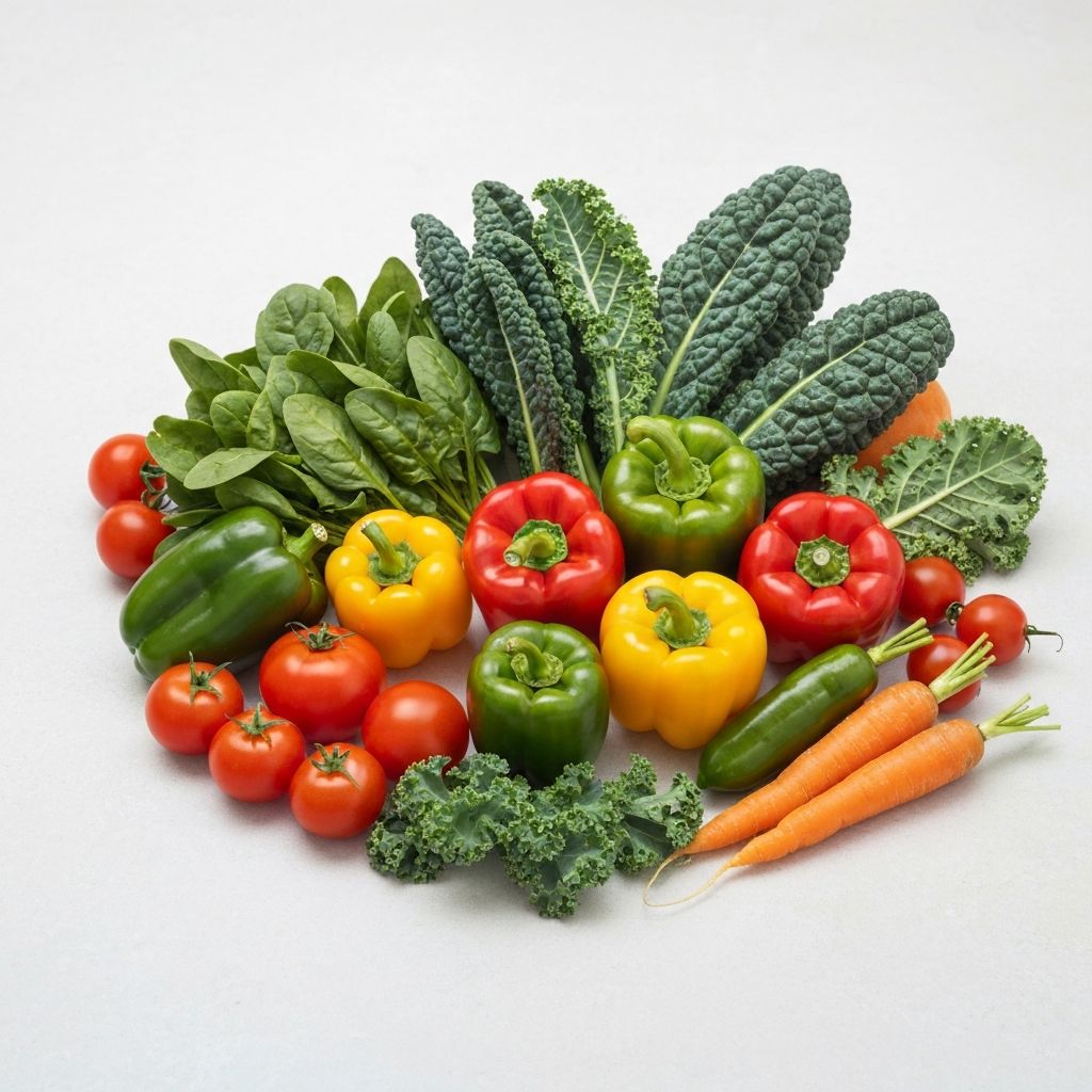 Colorful vegetables rich in antioxidants